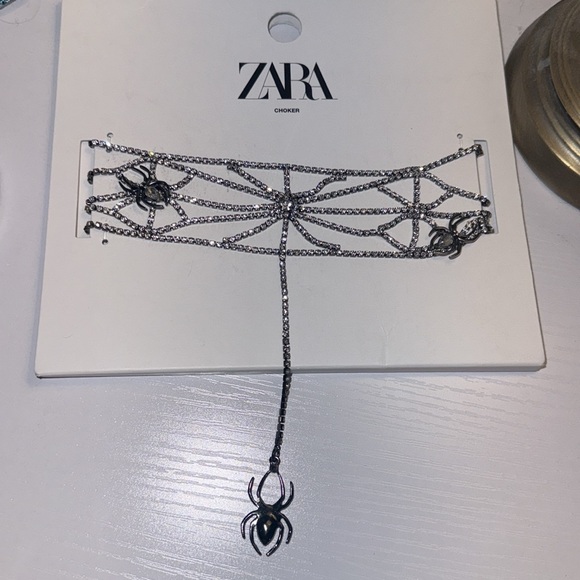 A NWT Zaras Rhinestone Chocker - Picture 4 of 7
